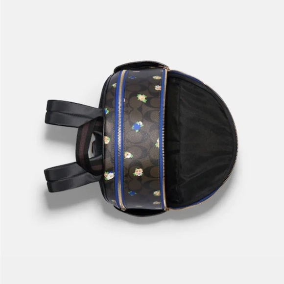 Coach Court Backpack In Signature Canvas With Vintage Mini Rose Print - Picture 4 of 4